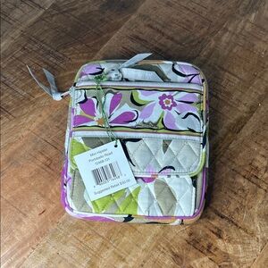 Vera Bradley Pink and Green Floral Crossbody Bag Mini Hipster Portobello Road